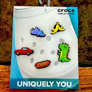 NWT crocs Jibbitz dinosaurs ~ banana ~ car ~ hot dog